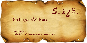 Saliga Ákos névjegykártya